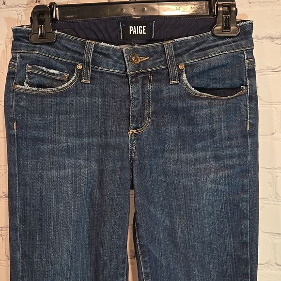 Paige Straight Raw Hem Jeans Size 25 - Picture 2 of 10